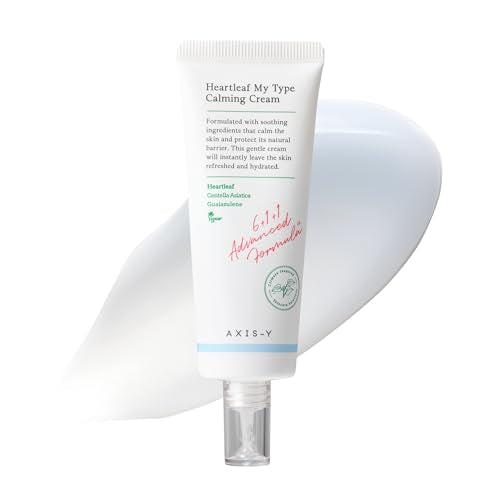 AXIS-Y Heartleaf My Type Calming Cream - Soothing, Redness Relief & Long Lasting Moisture Dewy Skin Daily Face Lotion - Vegan Korean Skin Care Moisturizer Face Cream for All Skin Types - 2.02 fl. oz.