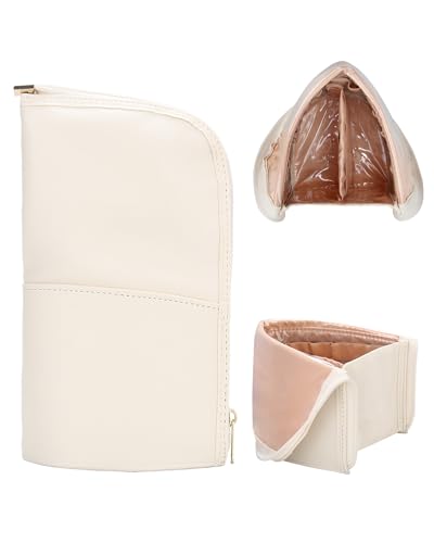 Makeup Brush Case Travel Makeup Brush Holder Portable Makeup Brush Bag Professional Cosmetic Bag Artist Storage Bag Essentials Stand-up Foldable Makeup Cup
