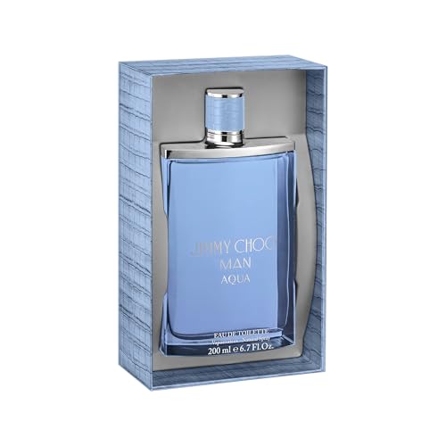 JIMMY CHOO Man Aqua Eau de Toilette - Long Lasting Fragrance with notes of Grapefruit, Geranium & Salty Moss - Sweet & Woody