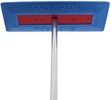 Snow Remover for Cars and Trucks - 28 to 63 Inch Automotive Snow Brush with Foam Head and 4 Piece Handle - Made in The USA, Push-Broom Design - No-Scratch Snow Removal - 1 Pack
