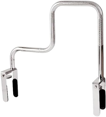 DMI Chrome Plated Grab Bars For Bathtubs And Showers For Seniors For Bathtubs And Showers, Adjustable Bathtub Rail Safety Grab Bars, Rust-resistant, 250 Lb Capacity, Textured Non-Slip Handle, 3.3-5.8"