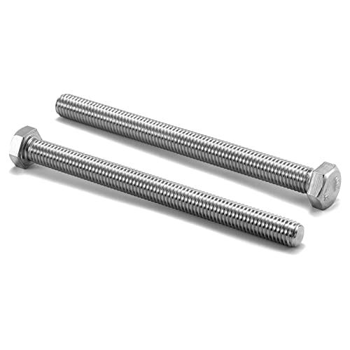 1/2-13 x 6 Hex Head Screw Bolt, 20Pcs 18-8 (304) Stainless Steel, Fully Threaded, Plain Finish, by SG TZH