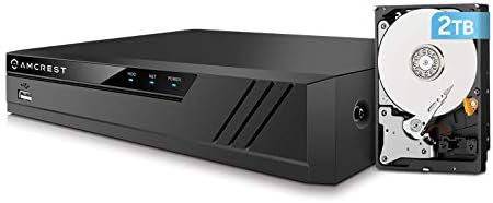 Amcrest 4K 8CH POE NVR (1080p/3MP/4MP/5MP/8MP) POE Network Video Recorder - Supports 8 x 8MP/4K IP Cameras, 8-Channel Power Over Ethernet Pre-Installed 2TB Hard Drive (REP-NV4108E-2TB) (Renewed)