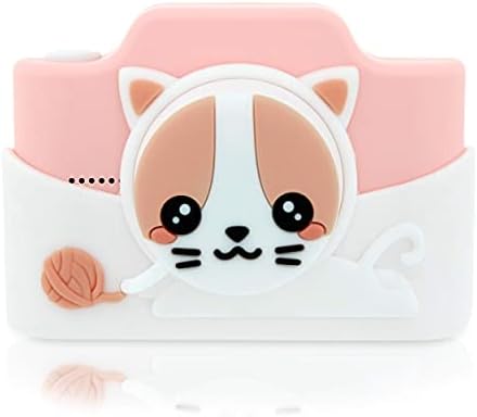 Kidamento Kids Digital Camera & Video Camcorder with Touchscreen, Soft Silicone Casing, Detachable Lens Cap, 32GB Memory Card - Model K Meowie The Cat