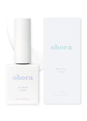 ohora Gel Nail Care (Pro Glossy Top Gel) - Corrects Nail Texture, Easy to Use & Easy to Remove for Semi Cured Gel Nail Strip Application - Professional Salon-Quality for Healthy, Strong Nails