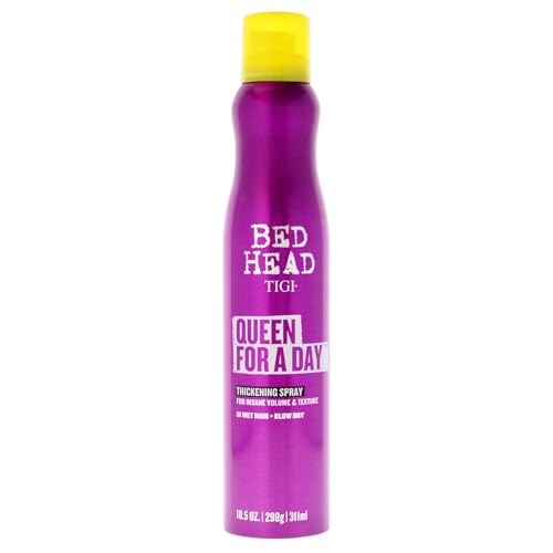 TIGI Bed Head Texture Spray, Queen For A Day Volume, 10.5 oz, Hair Thickening for Fine Hair, Alcohol Free, Berry Scent