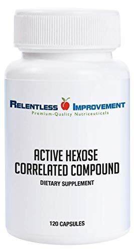 RELENTLESS IMPROVEMENT Active Hexose Correlated Compound Natural Immune Support Mushroom Extract 120 Count