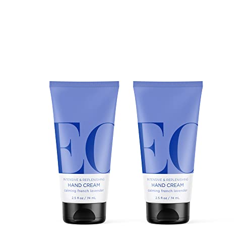 EO Hand Cream, 2.5 Ounce (Pack of 2), French Lavender, Organic Plant-Based, Moisturizer for Dry Skin