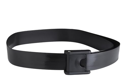 Posey 6546 Premium EZ Clean Gait Belt with Spring-Loaded Buckle – Black, 60” – Walking Belt – Qty. 1 – Home Care