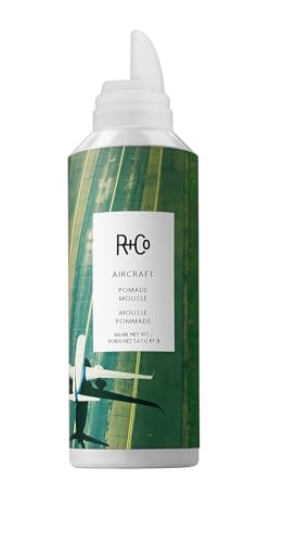 R+Co Aircraft Pomade Mousse | Mousse For Body, Shape + Second-Day Texture | Vegan + Cruelty-Free |