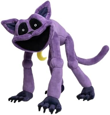 Poppy Playtime Monster CatNap Plush Toy with Posable Arms, Legs & Tail - Official, Purple