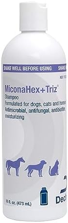 MiconaHex+ Triz Shampoo for Dogs, Cats and Horses, 16 fl oz,Cream