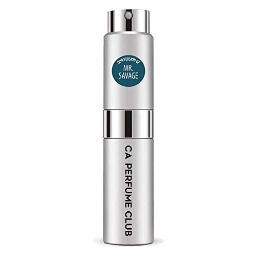 CA Perfume Impression of Christian D. Mr. Savage For Men Replica Version Fragrance Dupes Concentrated Long Lasting Eau de Parfum Spray Refillable Atomizer Bottle 0.27 Fl Oz-X1
