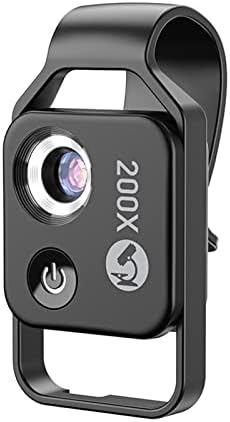 MS002 200X Professional Phone Microscope Lens with Universal Phone Clip for Plant Hair Skin Observation Jewelry Appraisal Electronics Industry Testing