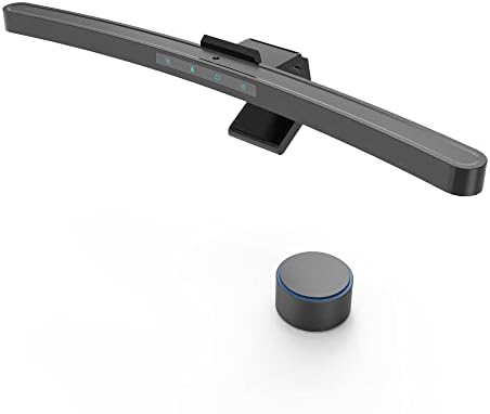 ONWAY Curved Monitor Light Bar with Wireless Remote, Auto-Dimming and Camera Base,Applicable to All Screens with No Glare,for Home and Office