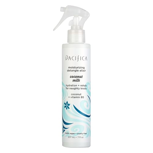 Pacifica Beauty Coconut Milk Detangle Elixir, Detangling Spray & Leave-on Conditioning For Minimizing Breakage, Coconut Scent, Vegan & Cruelty-Free