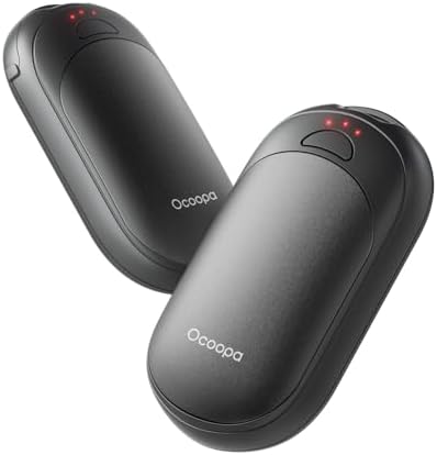 OCOOPA Magnetic Hand Warmers Rechargeable 2 Pack, AI Electric Handwarmers, Fast Heating, 3-Settings, UL Certified, Portable Heater, Gloves Fitting, Travel Essentials, Gifts Women Men, UT3 Lite