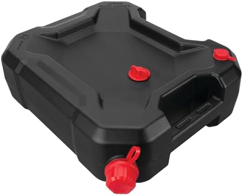 Performance Tool W4077 16-Quart Oil Drain Container, Deep Drain Well, Integrated Handles, Sealing Rubber Gaskets, Black