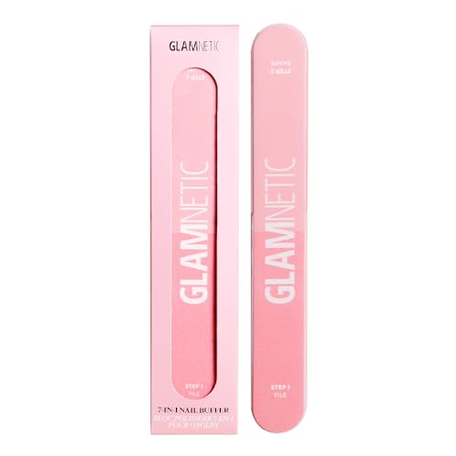 Glamnetic 7-in-1 Nail Buffer | All-in-One, 7 Step Nail Buffing Block for Filing, Shaping, Smoothing & Polishing | Lightweight & Easy to Use | EVA & Sandpaper Nail File Buffer