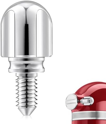 Attachment Knob Thumb Screw fit for KitchenAid Mixers, Upgraded 6061 Aluminum 1.65‘’ Long Screw Head Knob Replacement Parts, Replaces 9709194, 4162142, 240374 etc, Chrom