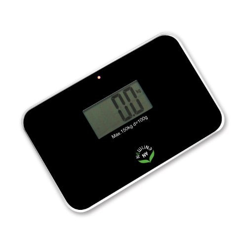 NewlineNY Auto Step On Super Mini Travel Bathroom Scale, 5.25" x 8.5" SBB0638SM: Black