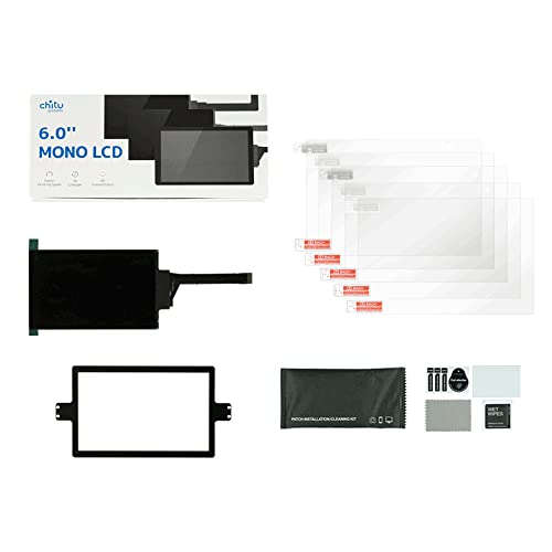 Upgrade Kit Mono LCD Screen Replacement for Creality LD002R with 5Pcs Protect Films,6.08 Inch 2K Monochrome Screen with 1620x2560 Resolution(Screen Kit+5pc Protect Films)