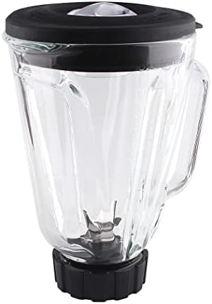 Replacement Parts 5cups Glass Jar with Blade and Base Bottom Cap,Compatible with Hamilton Beach Blenders