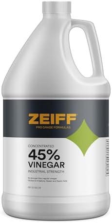 45% Vinegar - Cleaning Vinegar for Home & Laundry - Industrial Vinegar Concentrate to Descale Mineral Deposits - Horticultural Vinegar Agricultural Vinegar - Cleaning Vinegar 1 Gallon