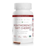 Anew Vita Montmorency Tart Cherry - Muscle Recovery, CherryPure 50:1 Concentrate eq. 25,000 mg, Rich in Antioxidants & Flavonoids, Plant-Based, Gluten-Free - 120 Veggie Capsules, Made in USA