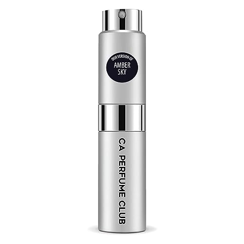 CA Perfume Impression of Amber Sky For Men Replica Version Fragrance Dupes Concentrated Long Lasting Eau de Parfum Spray Refillable Atomizer Bottle 0.27 Fl Oz/8ml-X1