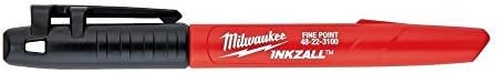 Milwaukee 48-22-3100 Inkzall Jobsite Fine Point Black Permanent Marker (24-Pack)