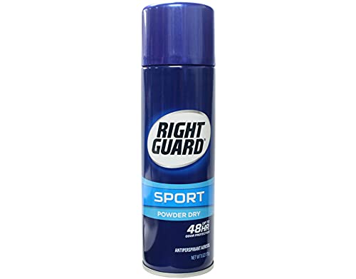 Right Guard Aerosol Sport Powder Dry Antiperspirant, 6 oz (Pack of 5)