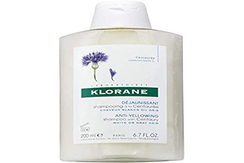 Klorane Centaury Anti-Yellowing Shampoo for Grey, Blonde Hair 200ml