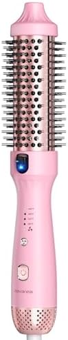 Thermal Brush for Blowout Look, Zavarea CarePro 1.5 Inch Negative Ion Thermal Brush, Heated Styling Tool with Cool-Air Tech for 0 Hair Damage, Easy to Quick Styling and Dual Voltage for Travel, Pink