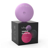Maxgia 3" Single Massage Ball, 5 Speeds Vibrating Massage Ball Roller for Trigger Point Therapy, Deep Tissue Massager for Back, Neck, Foot, Myofascial Release, Pain Relief, Muscle Recovery,Purple