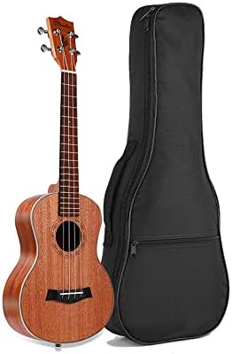 Ukulele Case, Black Ukulele Bag for 21 23 26 Inch Ukulele, Waterproof Durable Ukulele Padded Bag with Adjustable Straps for Concert, Soprano, Tenor (26in