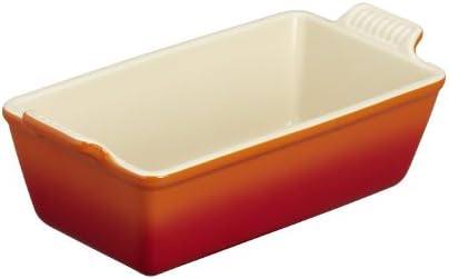 Le Creuset Stoneware Heritage Loaf Pan, 9" x 5" x 3" (1.5 qt.), Flame