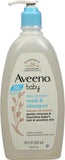 Aveeno Baby Daily Moisture Gentle Body Wash & Shampoo with Oat Extract, 2-in-1 Baby Bath Wash & Hair Shampoo, Tear- & Paraben-Free for Hair & Sensitive Skin, Lightly Scented, 18 fl. oz