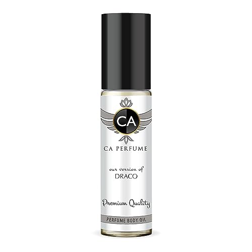 CA Perfume Impression of Tiziana T Draco For Women & Men Replica Fragrance Body Oil Dupes Alcohol-Free Essential Aromatherapy Sample Travel Size Concentrated Long Lasting Attar Roll-On 0.3 Fl Oz/10ml
