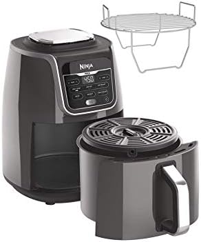 Ninja AF161 Max XL Air Fryer that Cooks, Crisps, Roasts, Bakes, Reheats and Dehydrates, with 5.5 Quart Capacity, and a High Gloss Finish, Grey