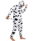 QUCH Adult Onesie Costume-Unisex Animal Onesies for Adults Halloween Costume, Halloween Onesie Adult Onesie Pajamas for Women Cow L