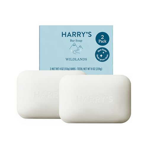 Harry's Bar Soap for Men, Wildlands Scent, 4 oz. Soap Bar, 2 Pack