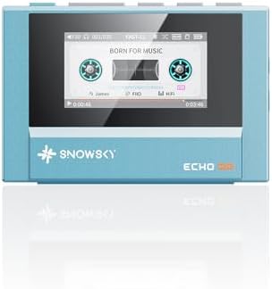 SnowSky/FiiO Echo Mini HiFi Bluetooth MP3 Player, 15Hours Playback, Independent Volume Control with 3.5mm/4.4mm Headphones Outputs (Sky Blue)