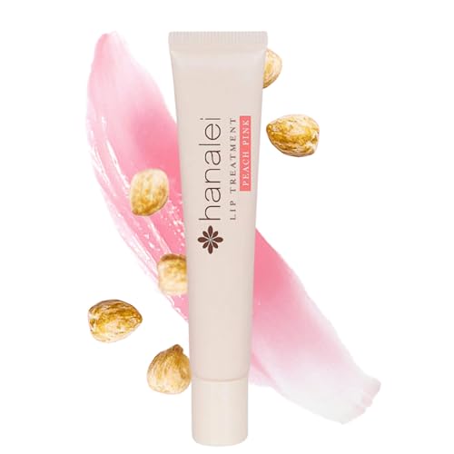 Hanalei Cruelty-Free and Paraben-Free Hydrating Lip Treatment Balm to Soothe Dry Lips – Made with Kukui Oil, Shea Butter, Grapeseed Oil – Made in USA – Peach Pink Tint – Full Size (15 g/15 ml 0.53 oz)