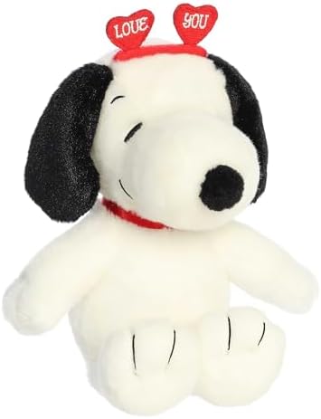 Aurora® Timeless Peanuts® Love On The Mind™ Snoopy Stuffed Animal - Classic Characters - Lasting Memories - White 9 Inches