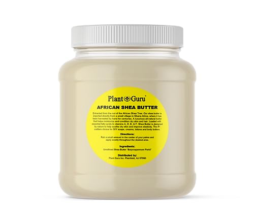 Raw African Shea Butter 3 lbs. Bulk 100% Pure Natural Unrefined IVORY Grade A - Ideal Moisturizer For Dry Skin, Body, Face And Hair Growth. Great For DIY Soap and Lip balm Making.