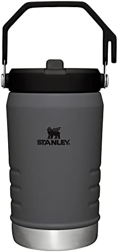 Stanley IceFlow Flip Straw Jug with Handle 40 oz| Twist On Lid and Flip Up Straw | Leak Resistant for Travel and Sports | Insulated Stainless Steel |BPA-Free |Charcoal