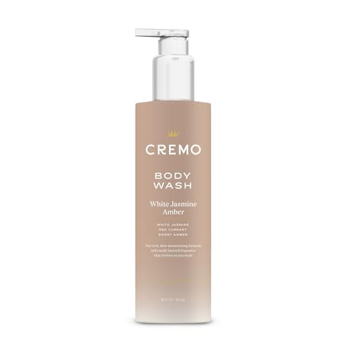 Cremo Skin Moisturizing White Jasmine Amber Women's Body Wash, Notes of White Jasmine, Red Currant, and Sweet Amber, 16 Fl Oz