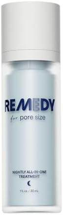 Remedy for Pore Size – Large Pore Minimizer with Retinol, BHA Salicylic Acid, Niacinamide – for Uneven Texture, Pimples, Blackheads, Whiteheads, Sebaceous Filaments – by Dermatologist Dr. Shah