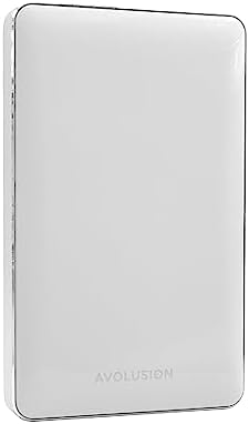Avolusion T1 Series 1TB USB 3.0 Portable External Gaming Hard Drive - White (for PS4 / PS5 Pre-Formatted) - 2 Year Warranty (Renewed)